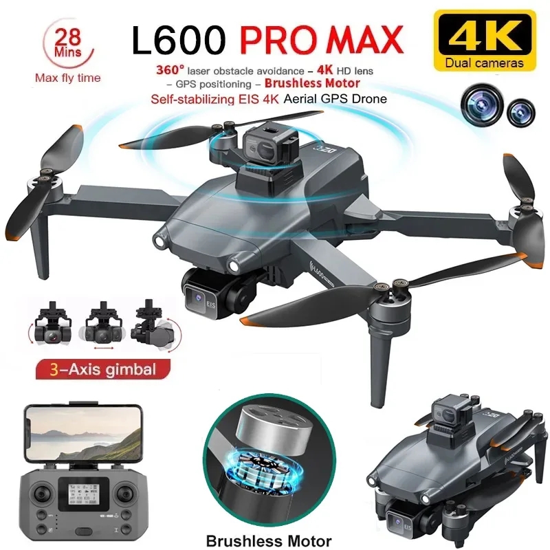 Drone Camera Wide Angle - L600 PRO MAX GPS Drone Profesjonalny