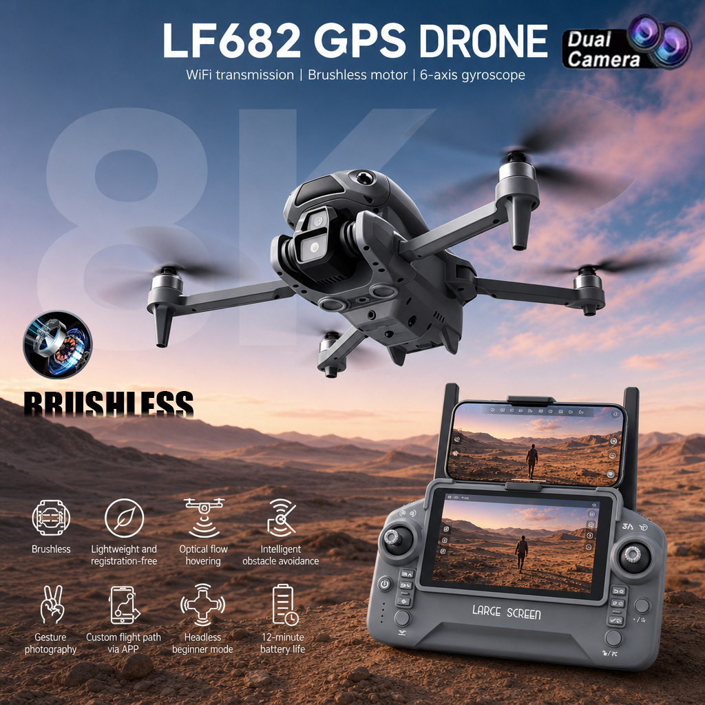 Drone Camera Professional - Nowy dron LF682 8K z podwójną